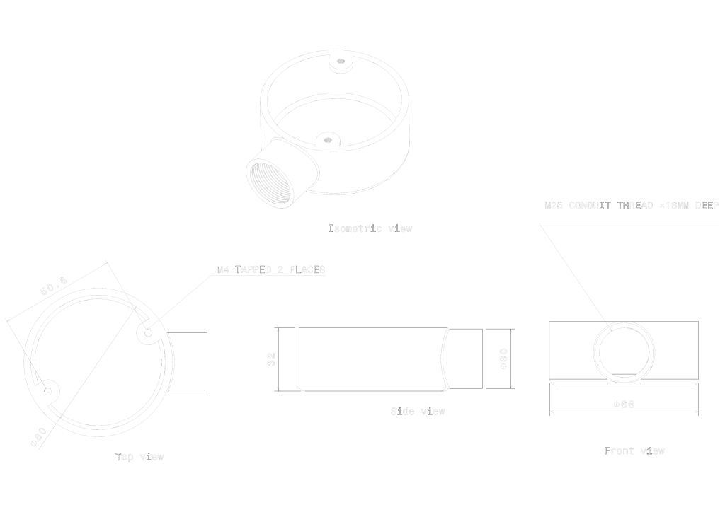 METPRO - MB8G 25MM GALV TERM BOX - Image 3