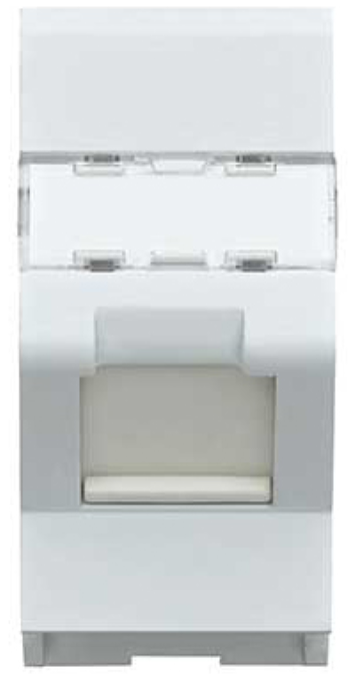Socket, 1 Module Cat 5E RJ45 Angled