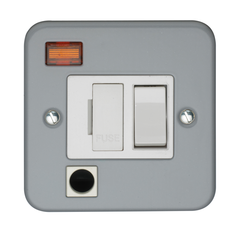 Connection Unit, DP Switched Fused&Neon&Flex Outlet, Surface