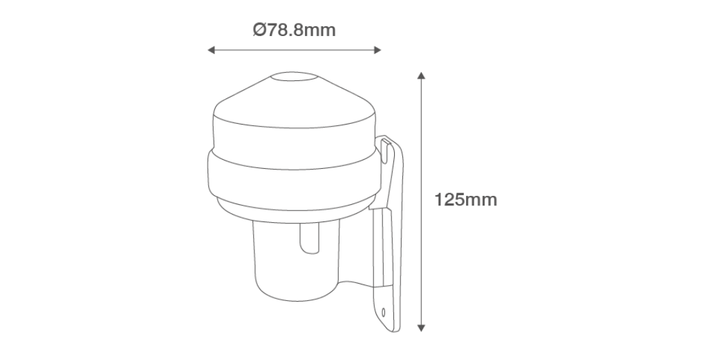 OVIA WALL PHOTOCELL 10A BLK IP44 5-15LUX - Image 2