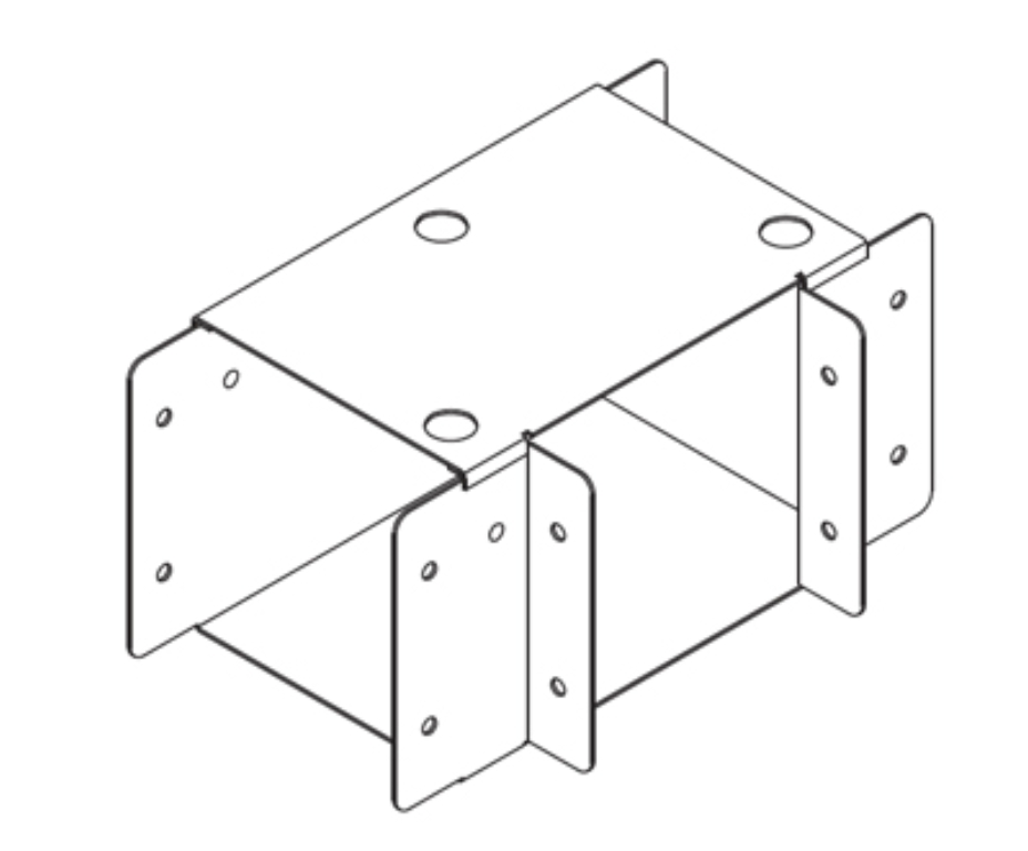 Tee, Top Lid Square c/w Turnbuckles &, Lid for Trunking - Image 2