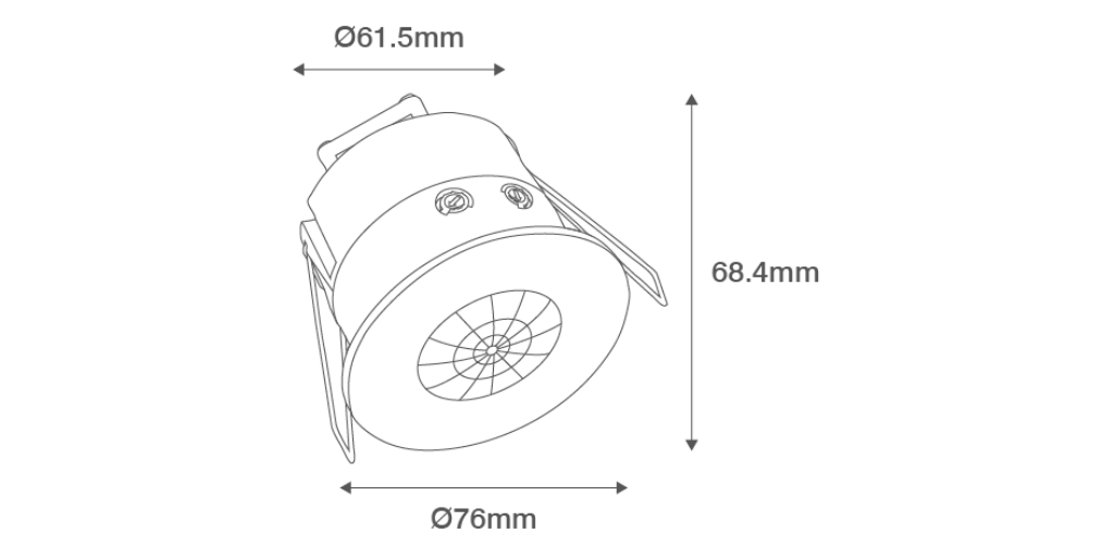 OVIA L/PRO 360DEG PIR WHI FLUSH IP20 - Image 2