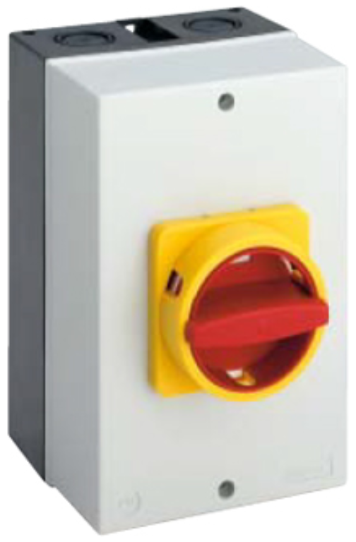 Switch Disconnector, 3 Pole Enclosed Insulated, IP66 c/w Red/Yellow Padlock Handle