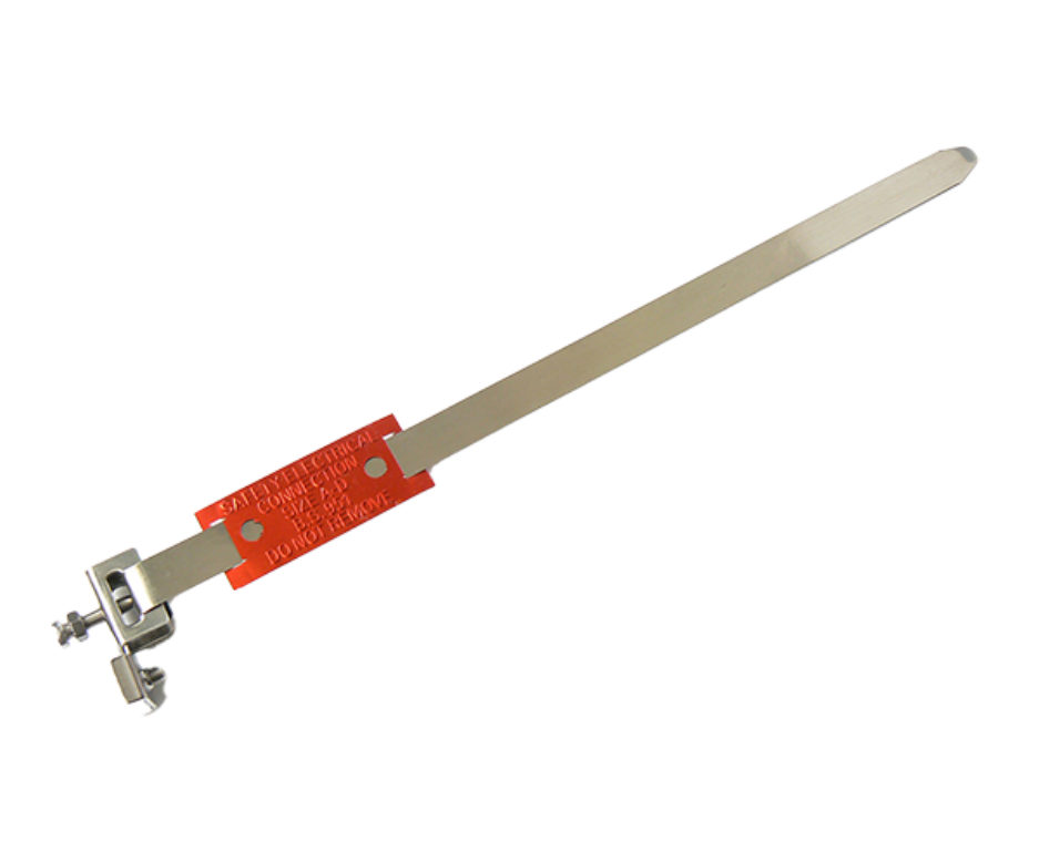 Earth Clamp, c/w Red Safety Tag, for Non-Corrosive & Dry Atmospheres
