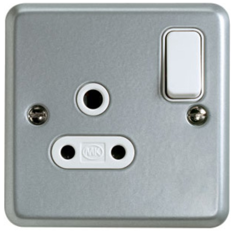 Socket, 1 Gang Switched DP 3 Pin Round, Surface