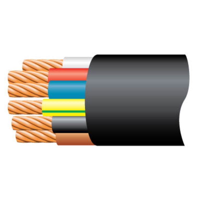 Cable, 6 Core Circular Flex LSZH, 100m Reel (Price Per Mtr)