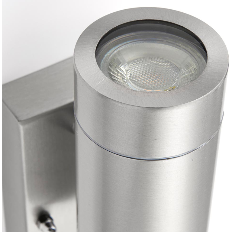 Wall Light, Palin 2 Light & PIR IP44, c/w Clear Glass - Image 4