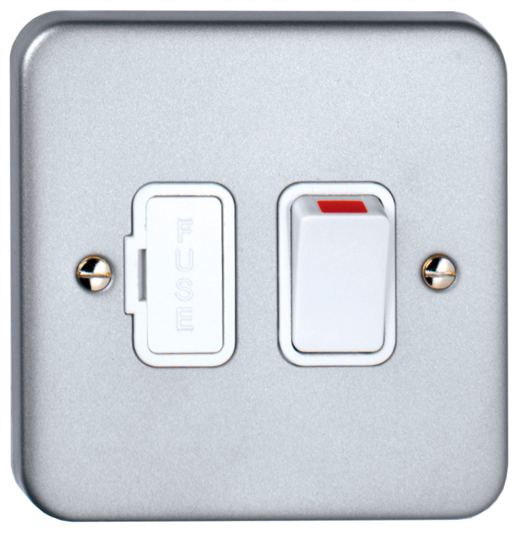 Connection Unit, DP Switched Fused, c/w Back Box & Knockouts