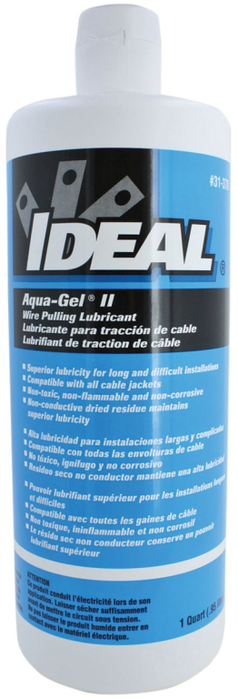 Lubricant, II Wire Pulling Squeeze Bottle, Aqua-Gel