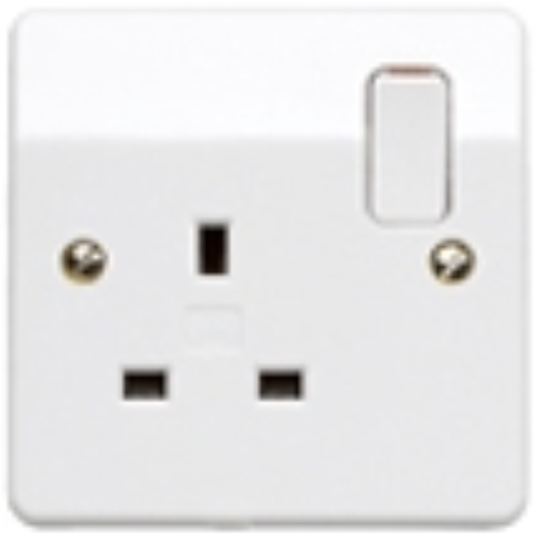 Socket, 1 Gang Switched DP Dual Earth