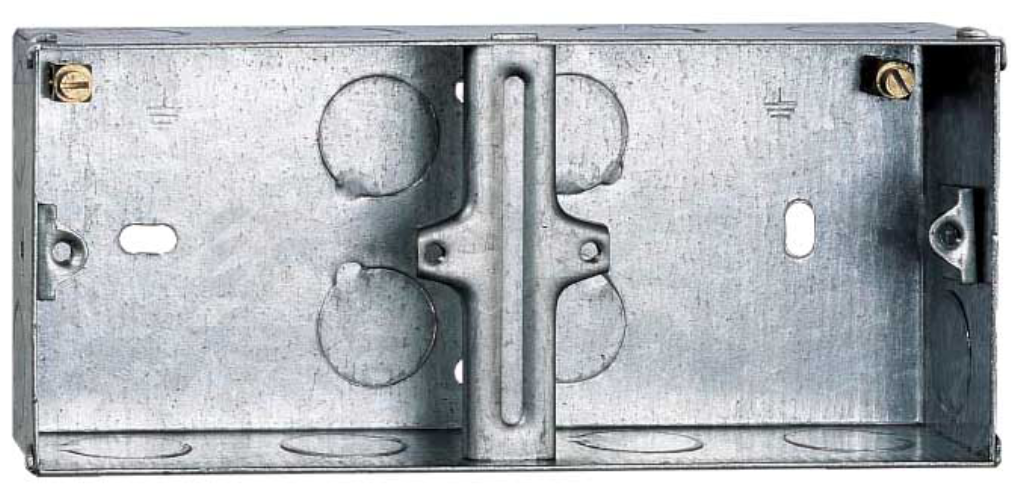 Box, 2×1 Gang Dual Back Flush