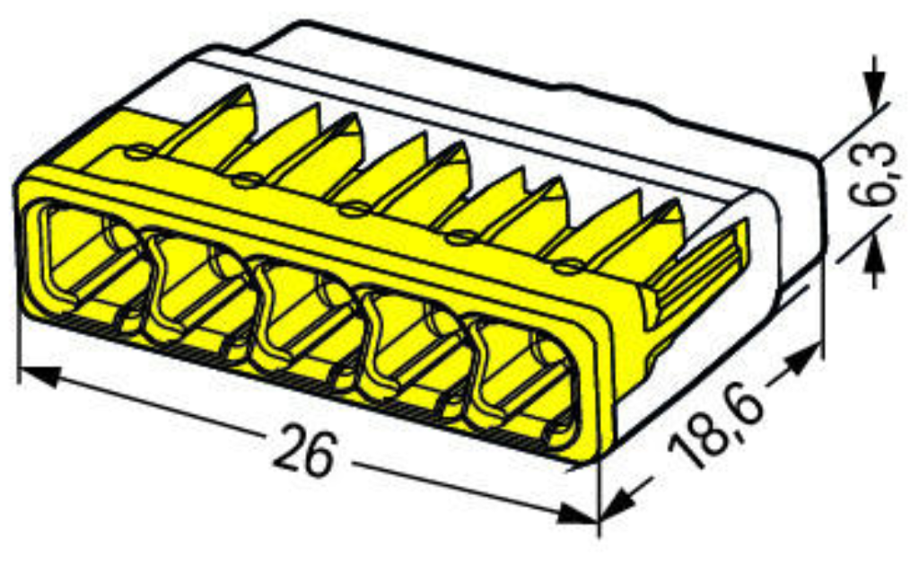 Connector, Push-Wire 5 Conductor, for Junction Boxes - Image 3
