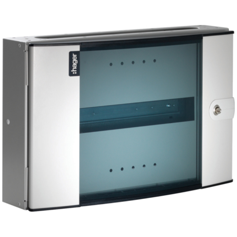 Box, 16 Module DIN Rail Glazed Door