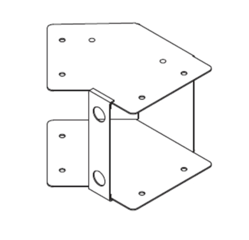 Bend, 45Deg Inside Lid Gusset, c/w Turnbuckles & Lid for Trunking