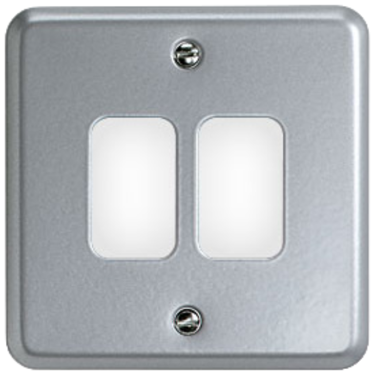 Frontplate, 1 Gang 2 Module