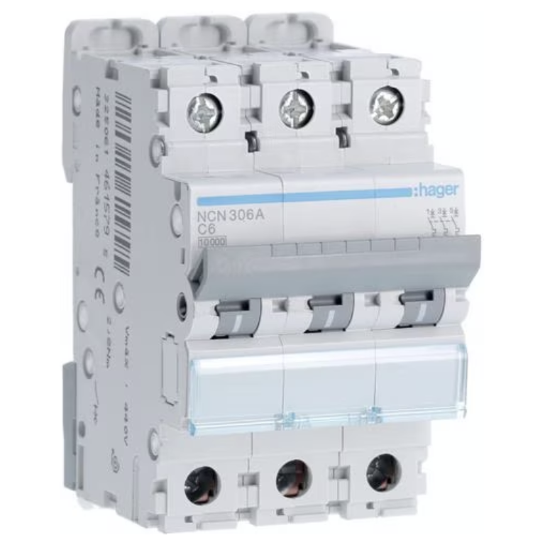 HAGER NCN306A 6A 3P 10KA