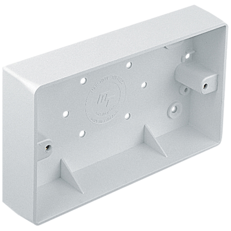 Box, 2 Gang Surface Plain, Radius Corners