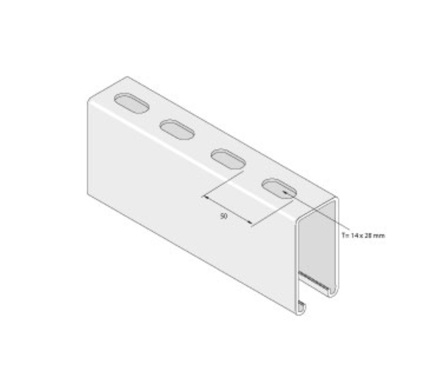 Channel, Slotted, Single