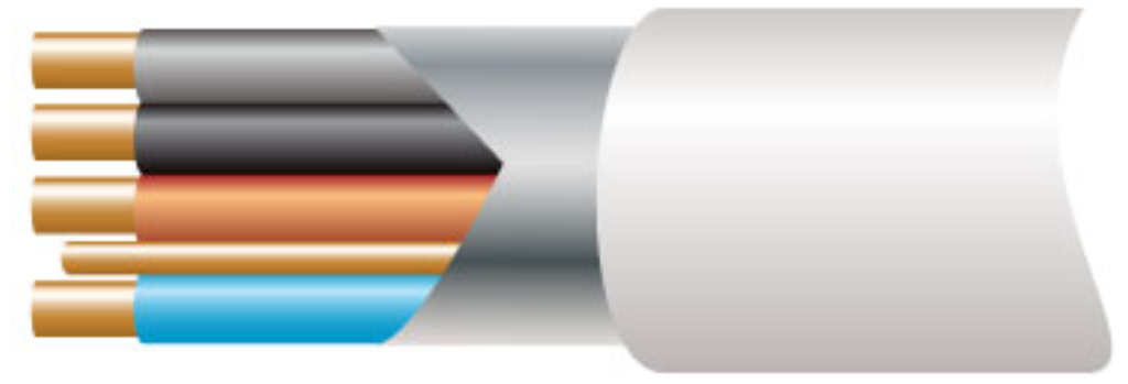 Cable, 4 Core Fire Resistant, 100m Reel