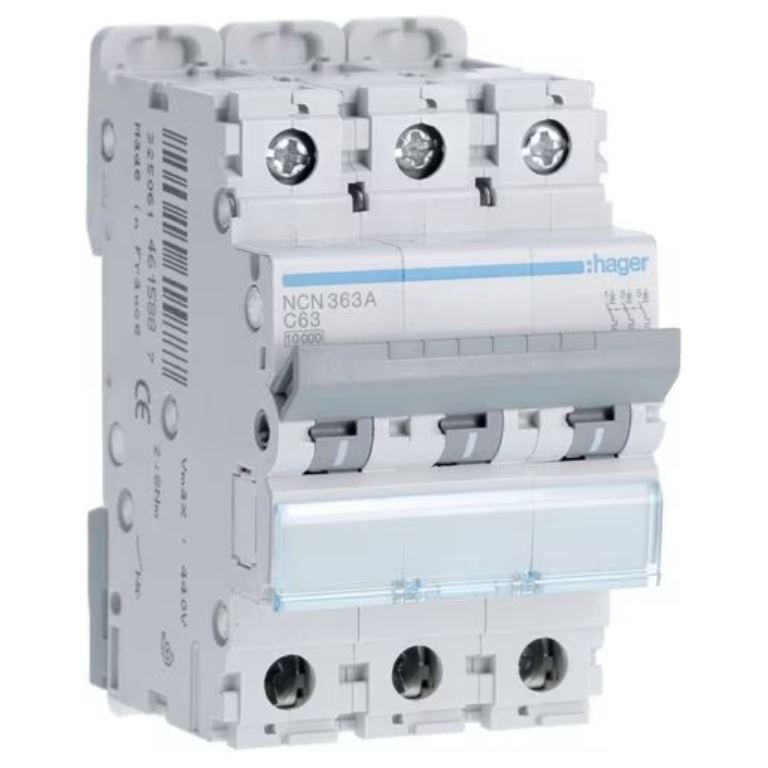 HAGER NCN363A 63A 3P 10K