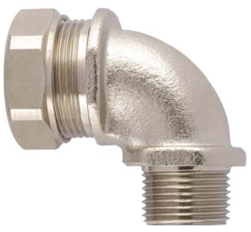 Elbow, 90Deg c/w Seal IP65, for Flexicon Threaded Conn