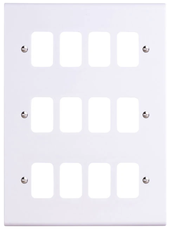 Deta G3308 Frontplate 12 Gang White
