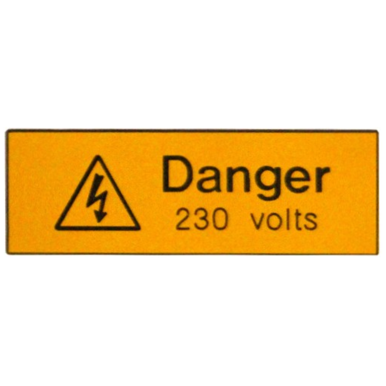 LABEL-DANGER 230V 75×25