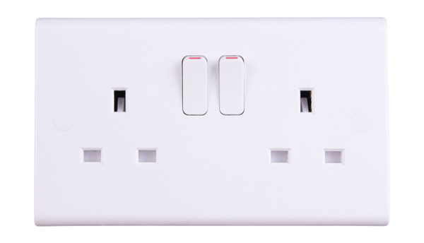 Deta S1209S 2Gang SP Swd Socket Standard