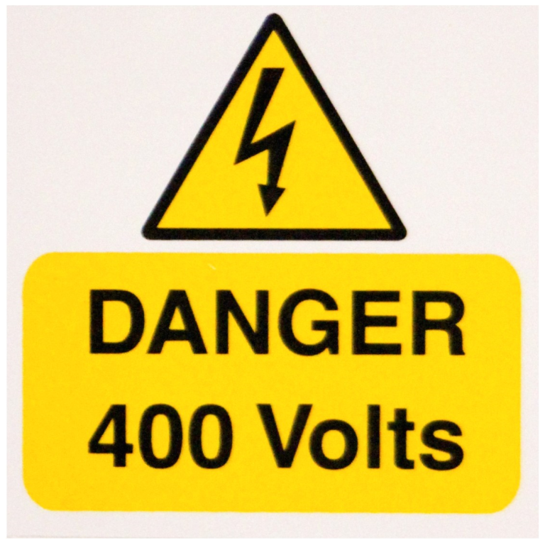 LABEL-DANGER 400V 75×75