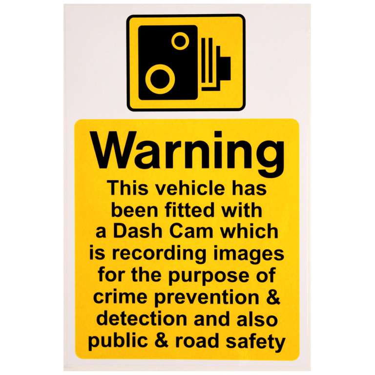 Ind Signs IS9801SA Dash Cam Warning