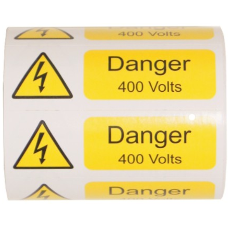 LABEL-DANGER 400V 75×25