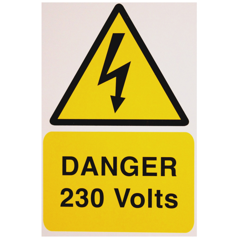 LABEL-DANGER 230V S/A RIGID