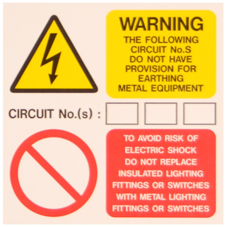 Ind Signs IS7910SA Earth Provision Label