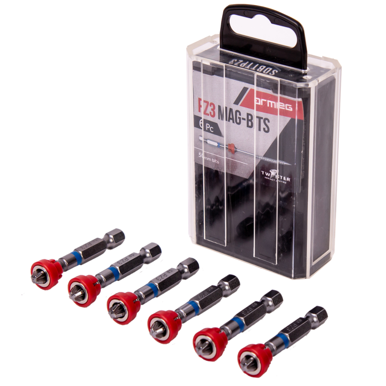 ARMEG SDBTTPZ3 S/drv Bit 6 Piece PZ3