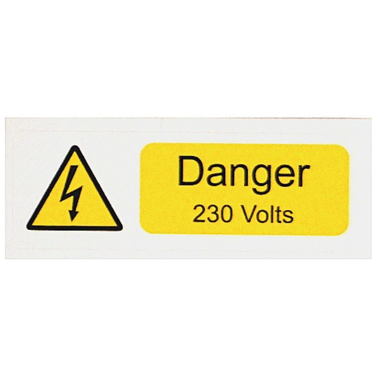 LABEL-DANGER 230V S/A VINYL